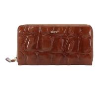 abro Cuir Porte-Monnaie Leather Maxi Cocco Zip Wallet Caramel/Cognac Brun
