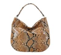 ABRO Cuir sac à épaule bandoulière Leather Python Hobo Bag Mia Cuoio marron clair