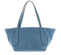 ABRO Cuir sac à épaule Leather Suede Shopper Carina Sapphire bleu clair