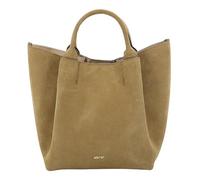 ABRO Cuir sac à épaule Leather Suede Shopper Essential Mud kaki