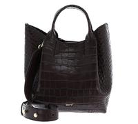 ABRO Cuir sac à épaule Shopper Essential Dark Brown marron foncé