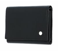 abro Leather Dalia Flap Wallet Black / Gold