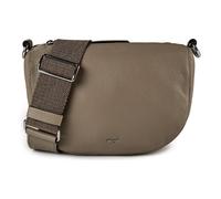abro Mina Sac à bandoulière Cuir véritable 26 cm gris