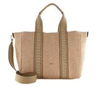 abro Sac shopper rose beige pour femme - Fabric Raffia Shopper Kaia Rosa 302195