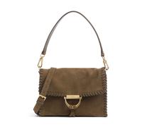 Abro Suede Temi Stitch Sac porté épaule vert olive, femme