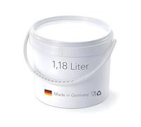 Abrollwerk Seau de rangement vide avec couvercle - 1,18 l - Qualité alimentaire, hermétique, robuste, multifonctionnel - Seau de rangement pour la maison et la restauration - Avec poignée - Blanc