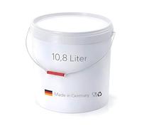 Abrollwerk Seau de rangement vide avec couvercle - 10,8 l - Qualité alimentaire, hermétique, robuste, multifonctionnel - Seau de rangement pour la maison et la restauration - Avec poignée - Blanc