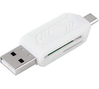 ABS 55 x 16 x 10 mm L x l x H Lecteur de cartes universel pour téléphone portable PC Lecteur de cartes Micro USB Otg Tf/SD Mémoire flash professionnelle