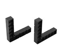 ABS 90 degrés L Forme à angle droit Règle d'angle à angle High Strength Tool de menuiserie en plastique pour la fabrication de meubles Cadre d'image du tiroir d'armoire 2pcs noir (146 * 146 Blocs à