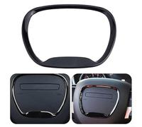 ABS Accessoires de voiture Autocollant de couverture de volant pour Dodge For Challenger 2015 2022, fibre de carbone noire