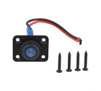 ABS Aluminum Switch Panel 12V Blue LED Backlit(1 Blue) | IP67 rated, fully waterproof, dust pour proof, harsh environment ready, marine grade protection