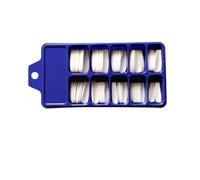 ABS Autocollants pour Faux Ongles Lot 2 Boîtes, Blancs | Boîte de Rangement Réutilisable Incluse, Usage sur Ongles Naturels, Pratique Salon, Fêtes et Débutants