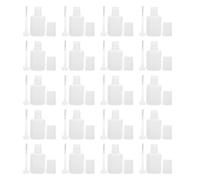 Abs Blanc Flacon de Vernis à Ongles Vide Lot de 20, 10ml | Bricolage Diy, Ajout de Paillettes et Mélange de Liquides, Format Individuel Pratique, Recharge Simple