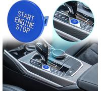 ABS Bleu Voiture Moteur Allumage Poussoir Démarrage Arrêt Bouton Couverture Autocollant