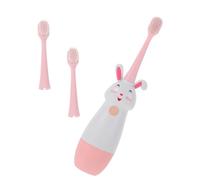 Abs Brosse à Dents Électrique, 1 Vitesse, pour Garçon et Filles, 1 Set | Contrôle par Bouton, Têtes de Rechange Incluses, pour Dents de Lait, Plaque Dentaire, Déplacements Scolaires