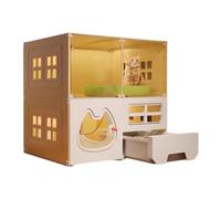 ABS Cat Bed Cage - 2-Tier Pet Lounge Nesting House | Cat Bed Pet Lounge Cat Nesting House for Small Medium Large Kitten Playing Resting Climbing Bedroom Balcony