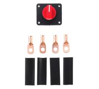 ABS et Cuivre Isolateur de Batterie 300a Compact pour Yacht | Coupure Sûre, Bouton Rotatif, Capot Arrière Isolant, Clips de Maintien, pour Camping-camion