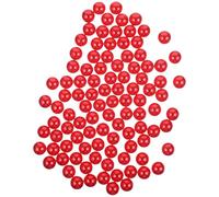 Abs Fausses Perles Rondes 100 Pièces sans Trou 14mm | Remplissage de Vase, Accessoires Créatifs, Base de Bougie, Rouge, Style Simple et Élégant