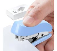 ABS & Fer Mini agrafeuse de table 67 mm, adorable agrafeuse de bureau pour reliure papier, portable, avec agrafes, capacité de 12 feuilles, papeterie pour l'école, le bureau, les enseignants et les