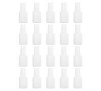 ABS Flacon de Vernis à Ongles Vide 20 Pièces 10ml pour DIY | Ajout de Paillettes, Mélange de Liquides, Création de Nouvelles Teintes, pour Filles, Blanc