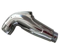 ABS Handheld Bidet Sprayer with Shower Head and Water Nozzle, Silver Plastic G1/2 Thread Bathroom Attachment for Home or Commercial Use, Strong Long Range Spray, 12.5x7 cm