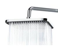 ABS High Pressure Rainfall Shower Head Bathroom 360° Adjustable Angle Anti-Clog Silicone Nozzle Water Saving Bathroom Accessorie(Gun Grey)