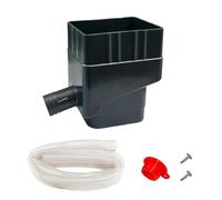 Abs Kit de raccordement pour eau de pluie avec tuyau long et filtre pour réservoirs de stockage de jardin Noir (vert)