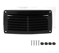 ABS Marine Persienne d'aération pour bateau, yacht, camping-car - Grille d'entrée d'air résistante aux intempéries avec angle de 45° - Blanc et noir - 20,5 x 10,45 cm (blanc moyen)