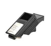 ABS Material Whistle, Pas de Conception Nu ire pour le Camping et la Survie, Portable et Léger avec Bouclier de Gencive pour les Activités de Plein Air (argent peint en noir)