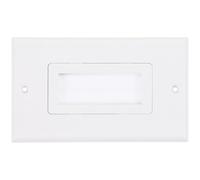 Abs Passe-câble Mural à Brosse Traversant Blanc pour Câbles Tv | Plaque Murale de Passage, Gestion des Câbles Coaxiaux, Protège et Organise les Fils, Format Simple