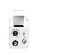 ABS + PC portable pour lentille de microscope grossissement 200x ABS + PC (blanc)