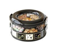 ABS + PET, Récipients à collations réutilisables, Organisateur à double couche empilable | Pièce de décoration fonctionnelle, récipient pour famille, étudiants, adultes, hommes, femmes, cuisine