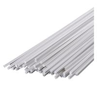 ABS Plastic Bars Rod Square Length 500Mm, Solid Bar Side 1-2Mm Suitable for DIY Scene Model Making, length 1.5mm (60pcs)(Side length 2mm (50pcs))