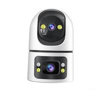 ABS pour caméra de sécurité intelligente double objectif pour vision | Avancé pour la vision nocturne, faible luminosité, sécurité 24h/24, 7j/7, utilisation en intérieur, qualité d'image dans