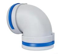 ABS pour coude de canalisation PE, 160 mm/200 mm, joint de transition de | Avec valve de régulation, pas d'installation de boucle de colle pour les systèmes d'air frais