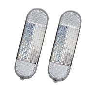 ABS Réfléchissant Compatible Avec Xiaomi Compatible Avec Mi Electric Scooter 1S Pro Pro2 M365 Tube Avant Avertissement De Nuit Pièces De Sécurité For Vélo Moto(2 pcs white)
