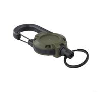 ABS Retractable ID Holder with Strong Steel Cable(Green) | Auto pour rebound mechanism, easy badge pour access, secure steel wire, tangle-free design, office essential