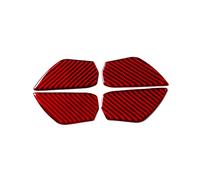ABS Rouge Fibre de Carbone PoignéE de Porte IntéRieure Bol Couvercle Garniture DéCor Autocollant pour 10Th Gen 2016 2017 2018 2019