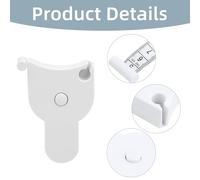 Abs Soft Tape Measure For Fitness And Ergonomic Design Plastic Body Measurement One Hand Use Chest Waist Leg Compact Ergonomic (White)