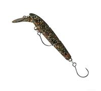 ABS Swimbait Leurre pour Truite Bar avec Flexibilité Trois Segments en Forme de S Piste de Natation et Comportement Efficace Coulant Lent (A)