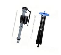 ABS Système de gestion de l'eau des toilettes et système de vidange Bleu | Kit de réparation de chasse d'eau avec fonction fluide et réglage de la position du liquide