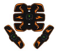 Abs Trainer Muscle Stick Abdominal Muscle Instrument Abdomen Fitness Equipment Home Lazy Fitness Equipment Lazy Abdominal Muscle Stick, Yellow Digital Display Rechargeable 3-Piece