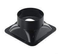 ABS Wall Flange Connector 100mm Ventilation Duct Black ABS Air Duct Flange 110mm Pipe Fitting Wall Mount Vent Flange 150mm for Air Ducting 200mm ABS Ventilation Flange Connector Black High (100mm)