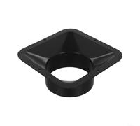 ABS Wall Flange Connector 100mm Ventilation Duct Black ABS Air Duct Flange 110mm Pipe Fitting Wall Mount Vent Flange 150mm for Air Ducting 200mm ABS Ventilation Flange Connector Black High (110mm)