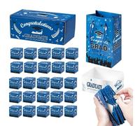 Abschluss-Geldkassette Exploding Card Holder | Kreative Spardose Aus Papier | Befüllbarer Geld- & Kartenhalter Für Studenten, Schule, Uni, Party & Feier | Blau/Rot, 20×13×5 Cm