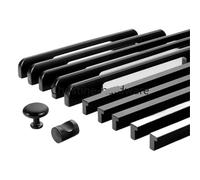 ABSDWIF Poignées d'armoire cachées noires à la mode, en alliage d'aluminium, poignées de cuisine, poignées de placard, boutons de tiroir, quincaillerie de porte de salle de meubles(4102-400mm length)