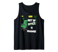 Absent du Bureau au Paradis Humour Vacances Tropicales Débardeur
