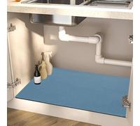 Absent Tapis d'évier de cuisine à séchage rapide avec dos en caoutchouc antidérapant en résine, pour comptoir de cuisine et évier Bleu 60 x 90 cm