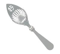 Absente Spoon - Wormwood Hollow Slotted Design, Stainless Steel Bar Serving Utensil, Sugar Cube Beverage Preparation Tool, Decorative Cocktail Mixing Accessory For Catering Buffet Drink Presentation