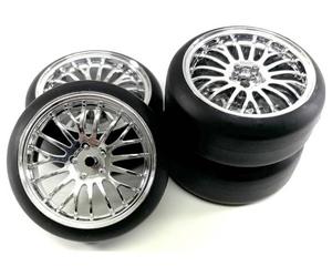Absima 1:10 Voiture de tourisme Roues complètes Drift chrome 4 pc(s)